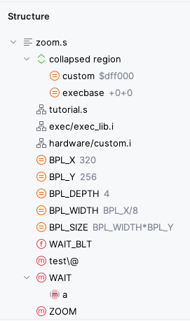 Structure tool window